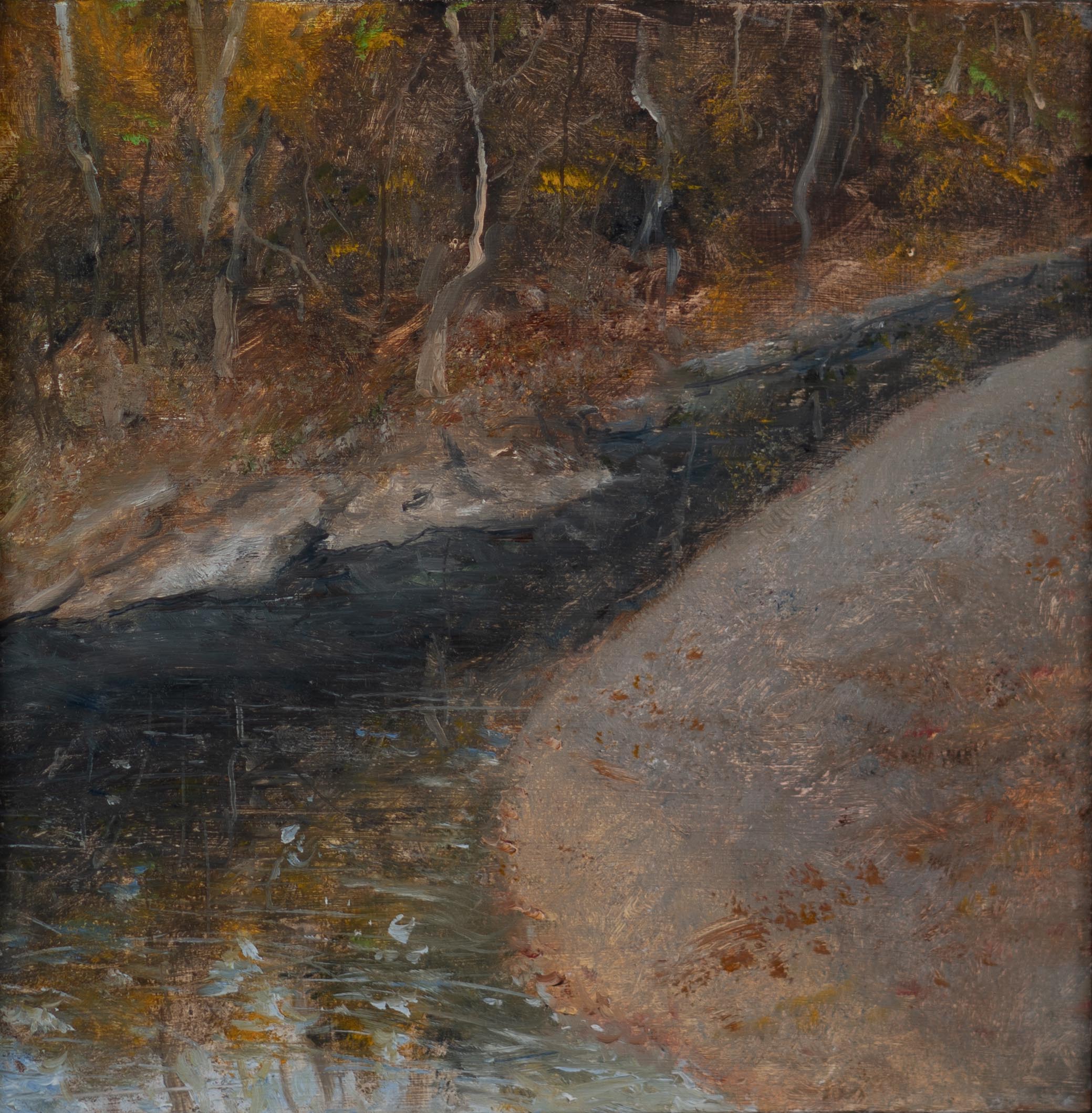 Wissahickon: Looking Downstream From Kitchen's Lane Bridge 1, Late Autumn Afternoon