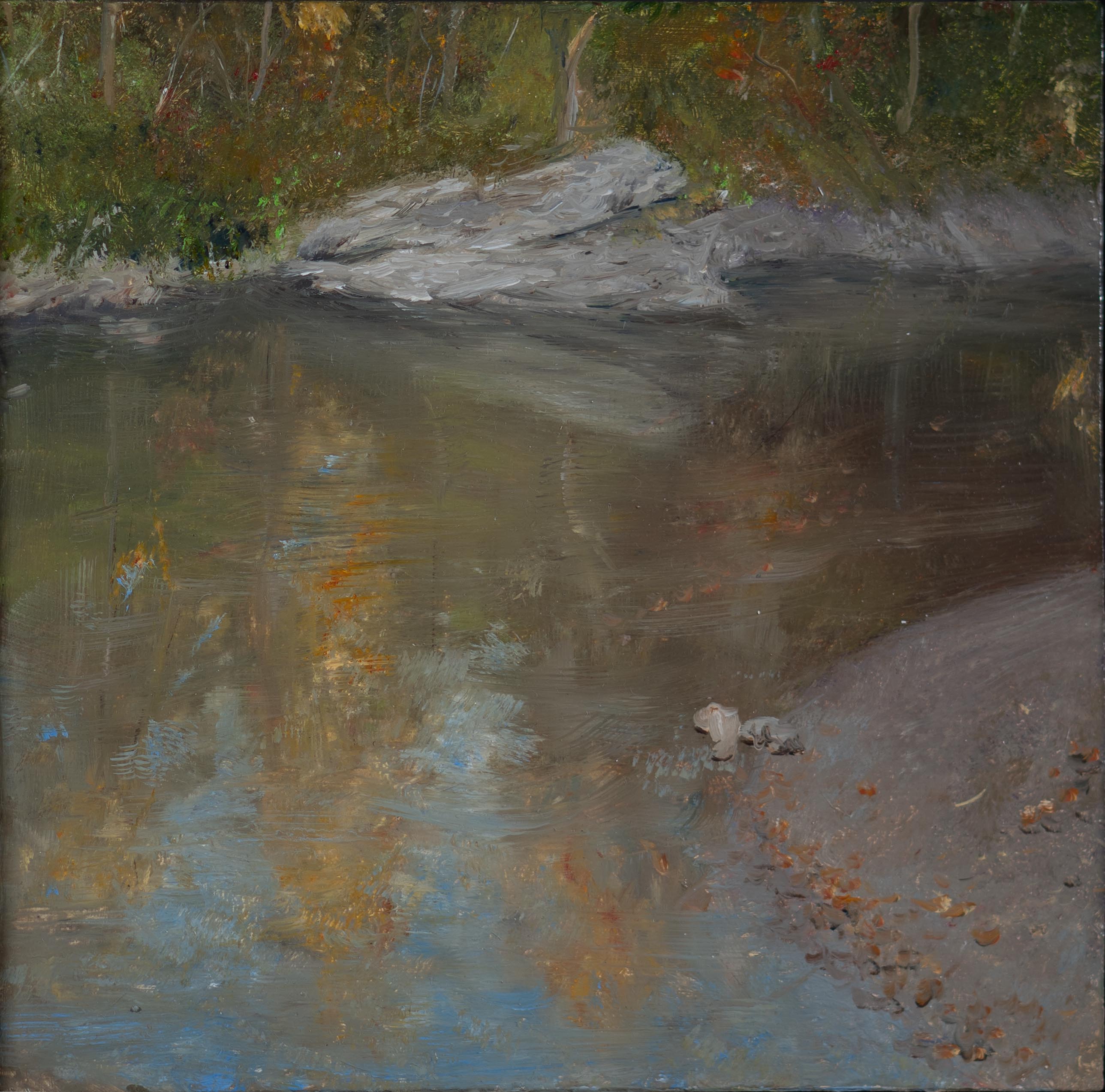 Wissahickon: Looking Downstream From Kitchen's Lane Bridge 2, Late Autumn Afternoon